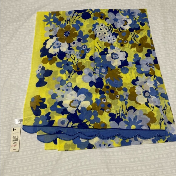Talbots Yellow Floral Scarf - Picture 2 of 2
